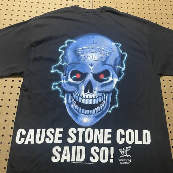 NWT Stone Cold Steve Austin T-Shirt Mens Large Black Skull 3:16 WWF Vintage 90s - Picture 5 of 11